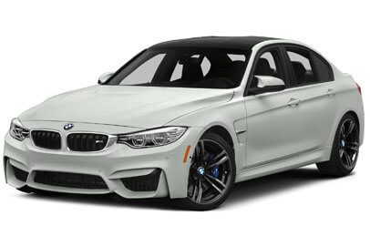 A close-up of a silver BMW car against a white background